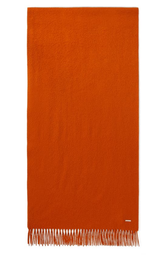 Loro Piana Unita Large Cashmere Scarf In Orange