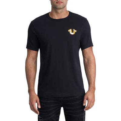 True Religion Brand Jeans Inferno Crewneck Cotton T-Shirt, Black