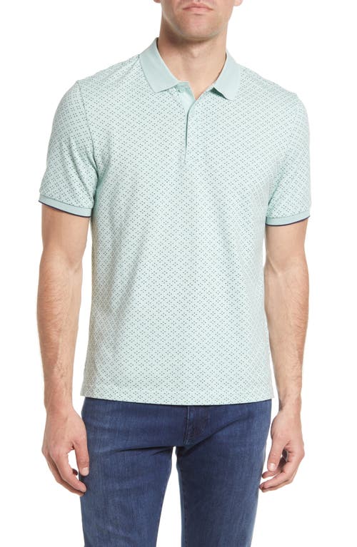 Brax Men's Perry Stretch Pima Cotton Polo Shirt in Crushed Mint