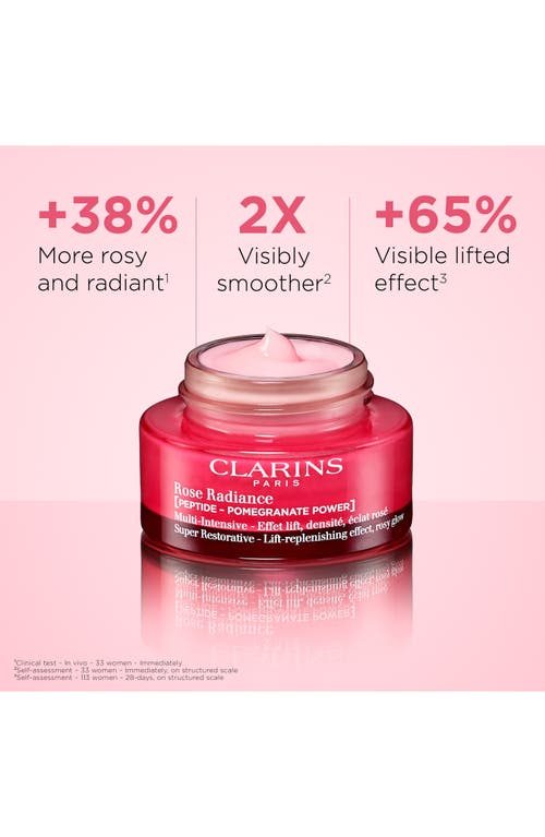 Clarins Super Restorative Rose Radiance Peptide Anti Aging Face Moisturizer In No Color