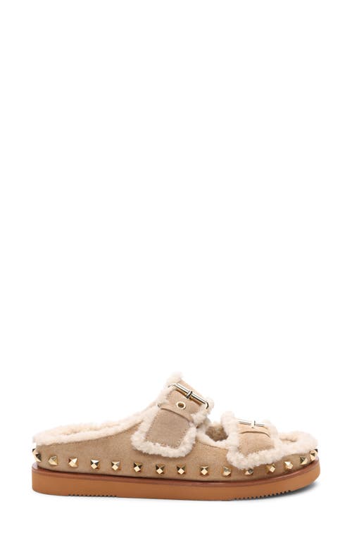 Ash Uma Faux Fur Sandal In Camel/tofu