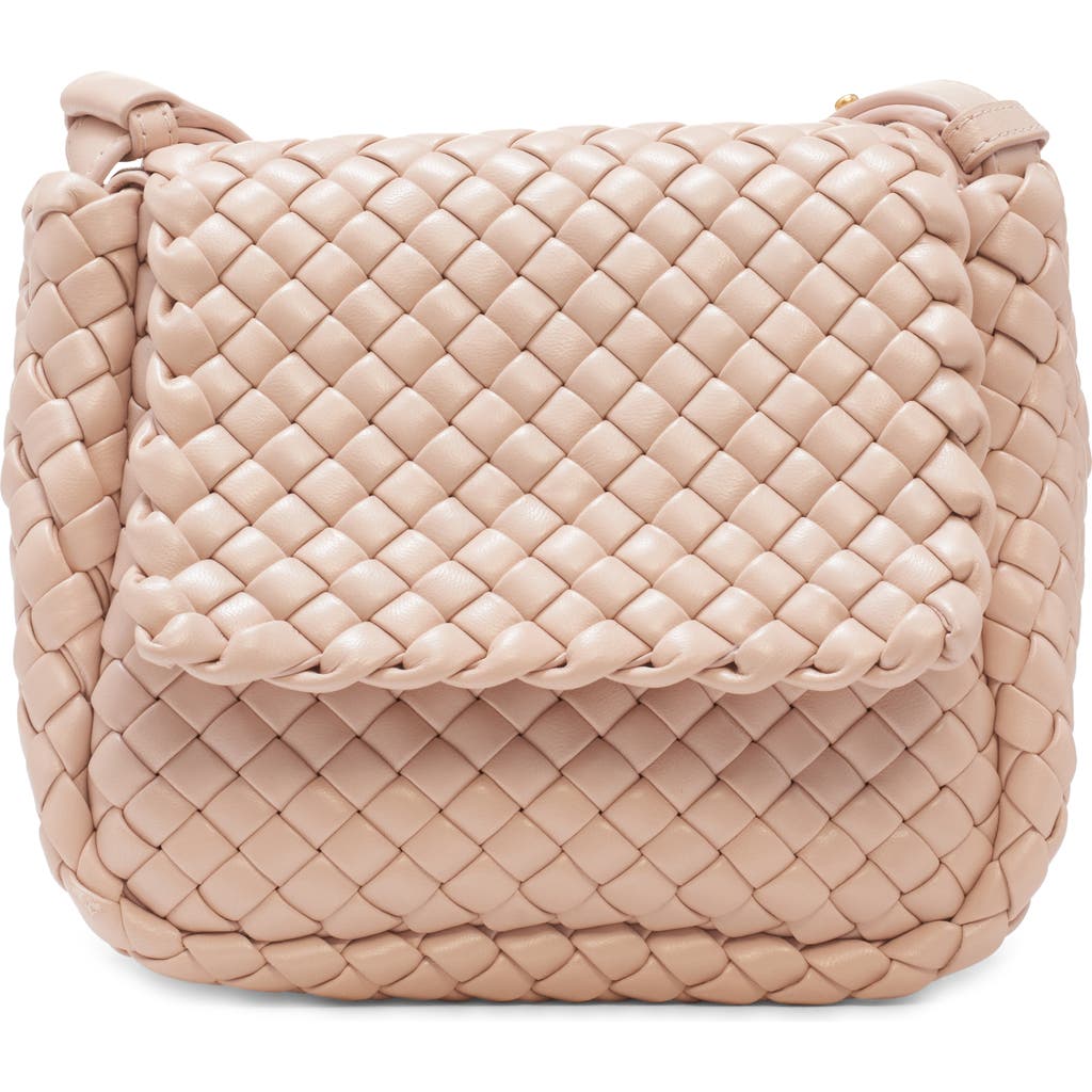 Bottega Veneta Mini Cobble Padded Intrecciato Leather Shoulder Bag In Pink