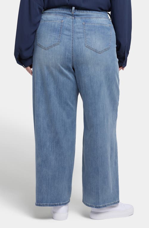 Nydj Teresa Pleated Ankle Wide Leg Jeans In Indigo Stream