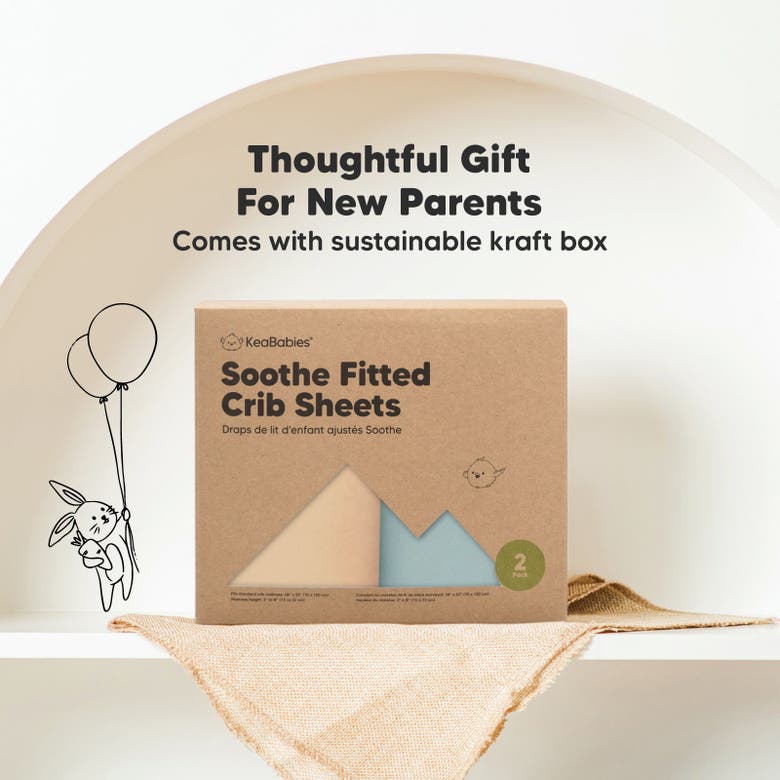Keababies Soothe Fitted Crib Sheet In Toasty