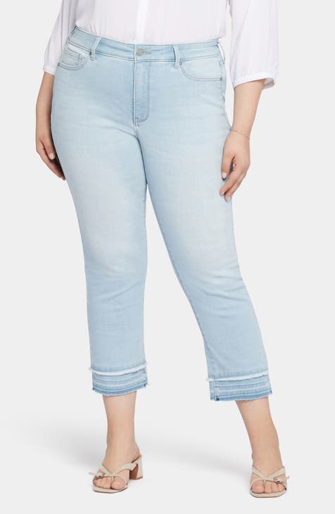 Marilyn Release Hem Ankle Straight Leg Jeans (Inspire) (Plus Size)