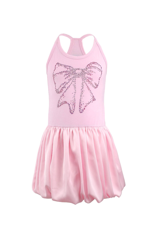 Lola + The Boys Kids'  Crystal Bow Bubble Dress In Pink