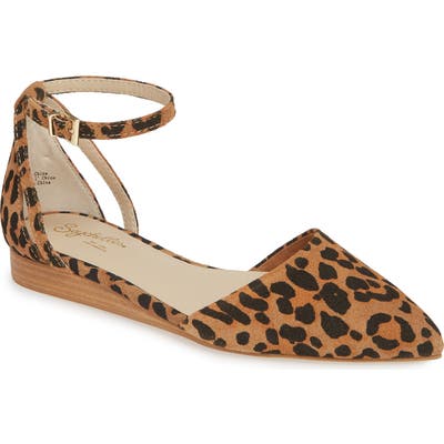 Seychelles Plateau Ankle Strap Flat- Brown