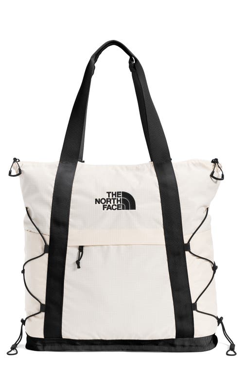The North Face Borealis Water Repellent Ripstop Recycled Nylon Backpack Tote In Gardenia White/tnf Black