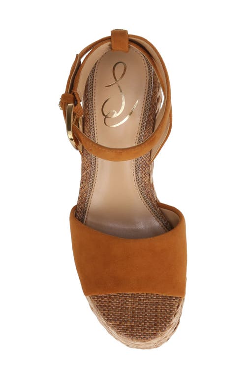 Sam Edelman April Platform Wedge Espadrille Sandal In Rustic Brown