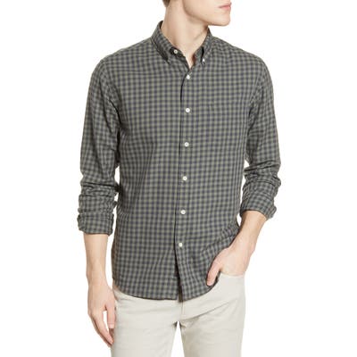 Faherty Everyday Check Button-Down Shirt, Green