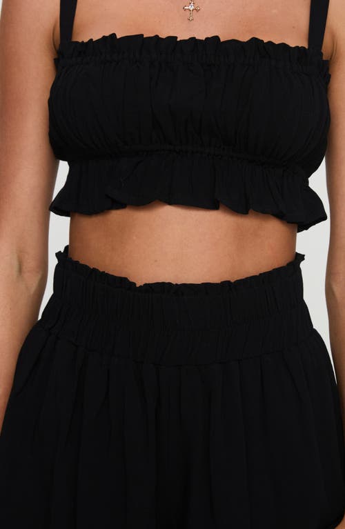 Princess Polly Batson Crop Tank & Shorts Set In Black