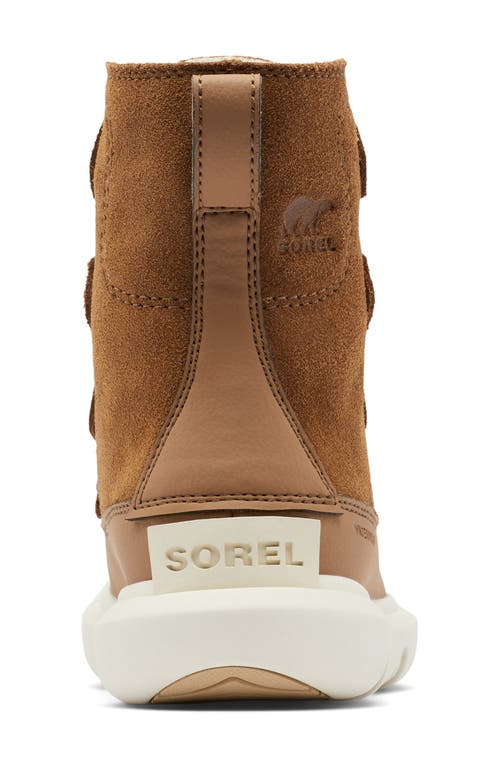 Shop Sorel Kids' Explorer Waterproof Boot In Velvet Tan/chalk