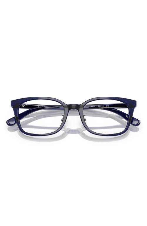 Ray Ban Ray-ban 52mm Square Optical Glasses In Dark Blue