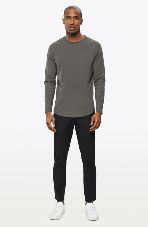 Shop Cuts Ao Curved Hem Long Sleeve T-shirt In Steel