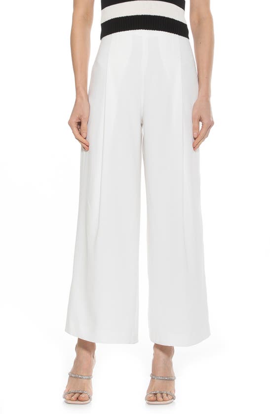 Alexia Admor Winnie Wide Leg Pants In Ivory