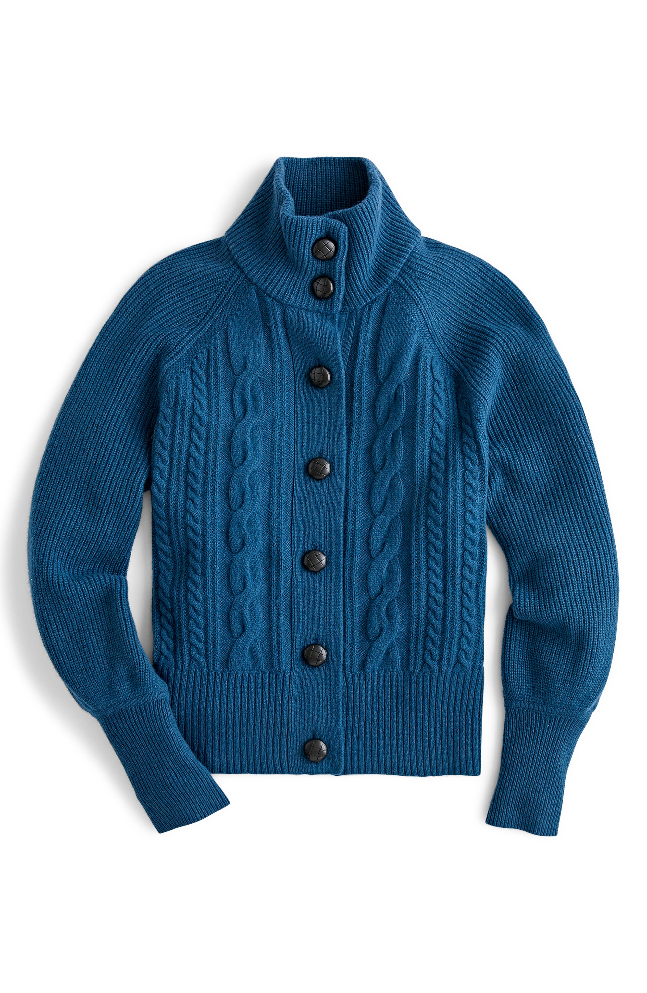 J.crew Balloon Sleeve Cable Knit 