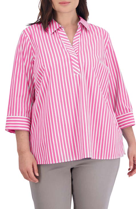 Women's Pink Striped Tops