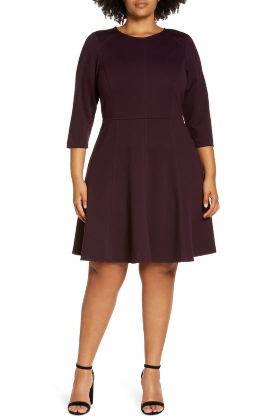Eliza J Fit & Flare Sweater Dress In Black | ModeSens