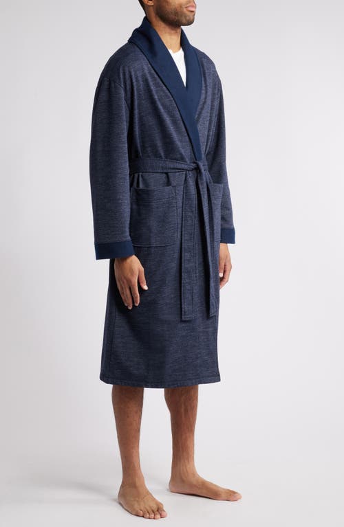 Majestic International Feel Good Fleece Robe In Navy