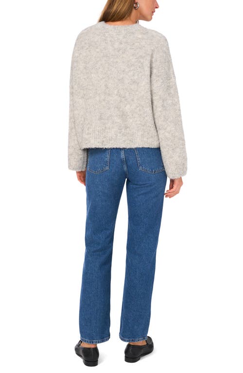 Vince Camuto Crewneck Bell Sleeve Sweater In Brill Grey