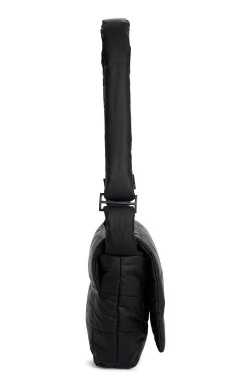 Veecollective Porter Quilted Crossbody Bag In Matt Black