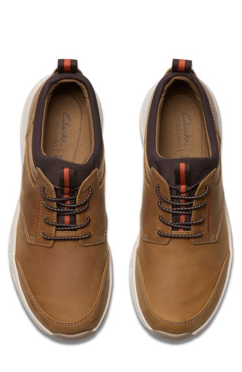 Clarks Collection Men's Motion Trek Ez Shoes In Dark Tan Leather