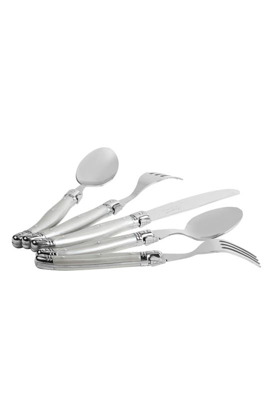 Shop French Home Laguiole 20-piece Flatware Set In Pewter