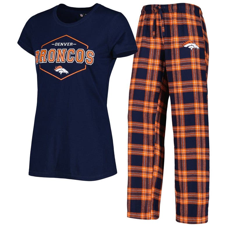 Concepts Sport Men's Denver Broncos Ultimate Navy Flannel Pants