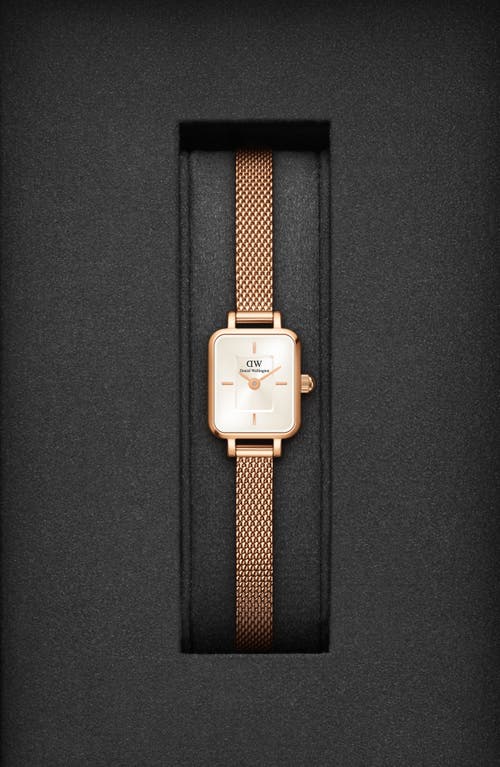 Shop Daniel Wellington Micromesh Strap Watch, 15mm X 18mm In Rose Gold