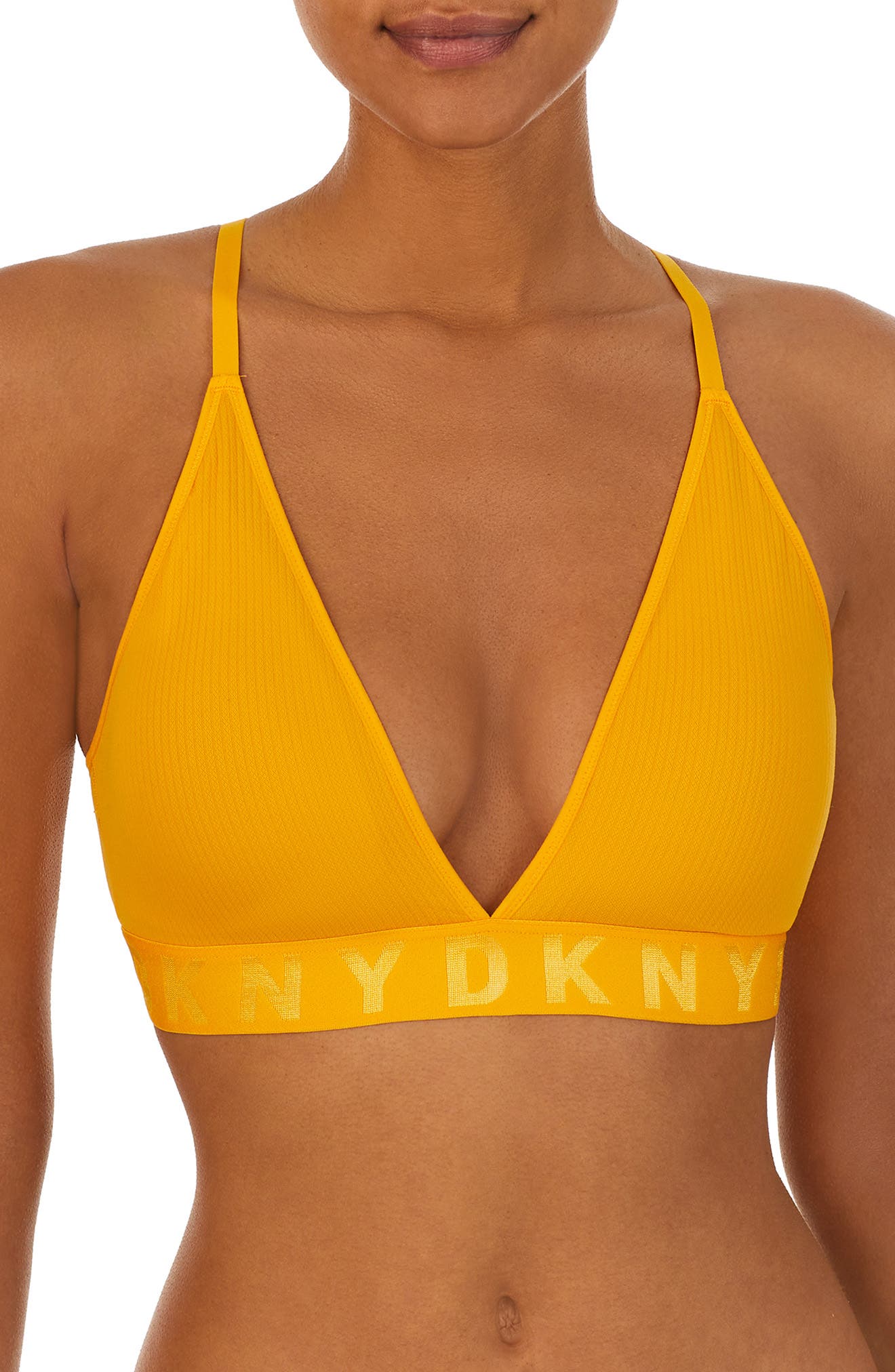 Dkny Womens Molded Underwire Bikini Bra Top High Waisted Bottoms