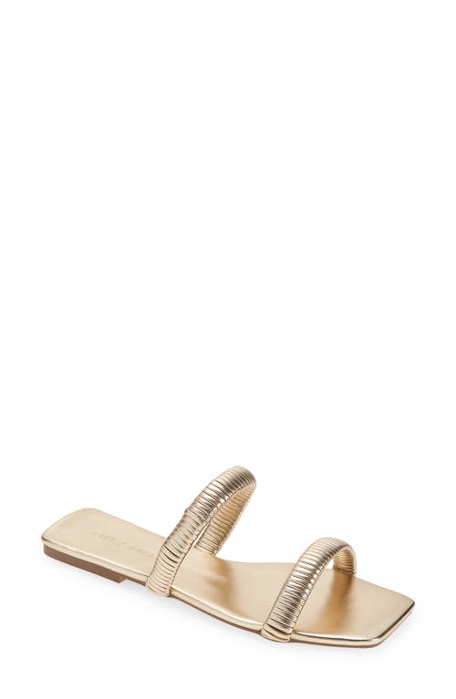 Fraley Slide Sandal in Antique Gold