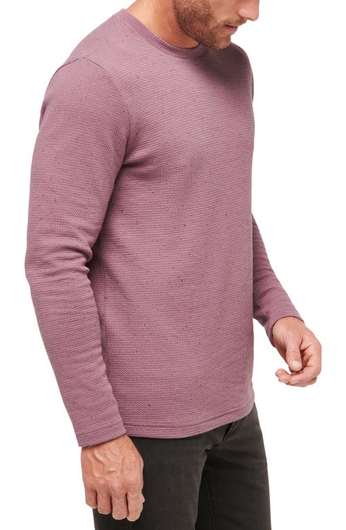 Travismathew Cloud Waffle Crewneck Tee In Flint