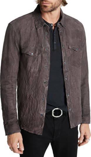 John varvatos shop leather shirt jacket