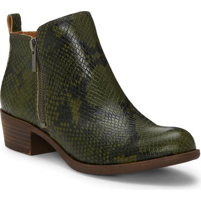 Lucky Brand Basel Bootie- Green