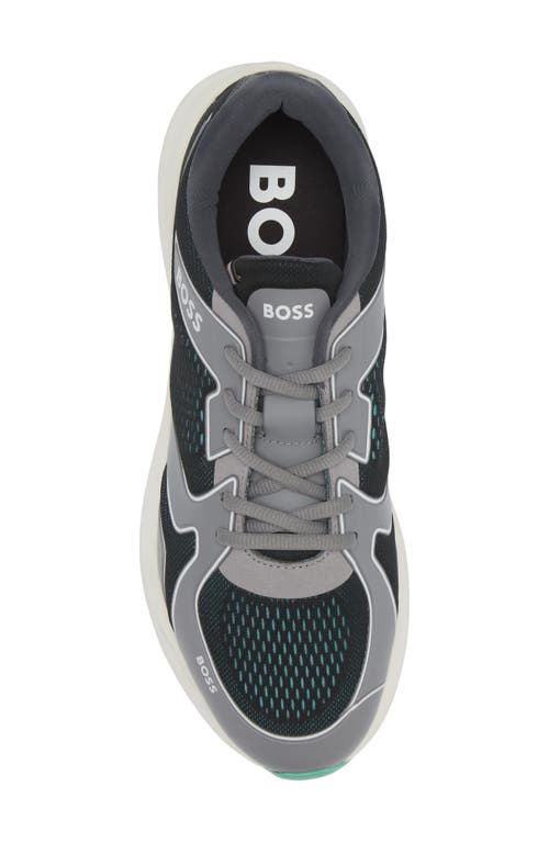 Hugo Boss Boss Owen Runn Empr Sneaker In Open Grey