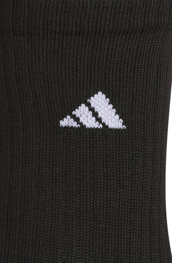 Shop Adidas Originals Kids' Athletic Cushioned Crew Socks In Black/ Onix Grey/ White