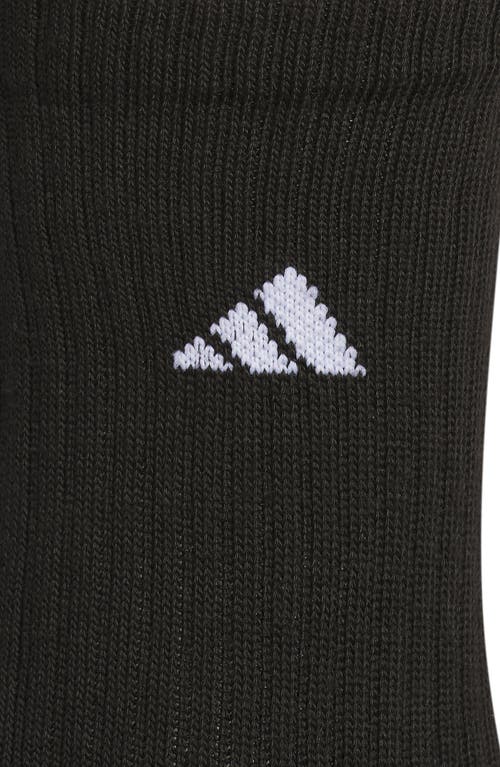 Adidas Originals Adidas Kids' Athletic Cushioned Crew Socks In Black/onix Grey/white