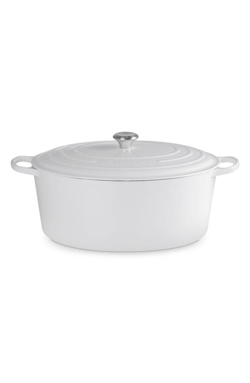 Le Creuset Signature 15 1/2-quart Oval Enamel Cast Iron French/dutch Oven In White
