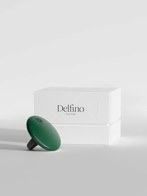 Shop Delfino Oud Green Lambskin Car Diffuser And Insert In Tesla