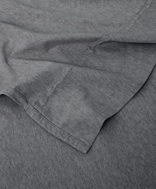Pact Organic Favorite Tee Jersey Flat Sheet In Medium Grey Heather