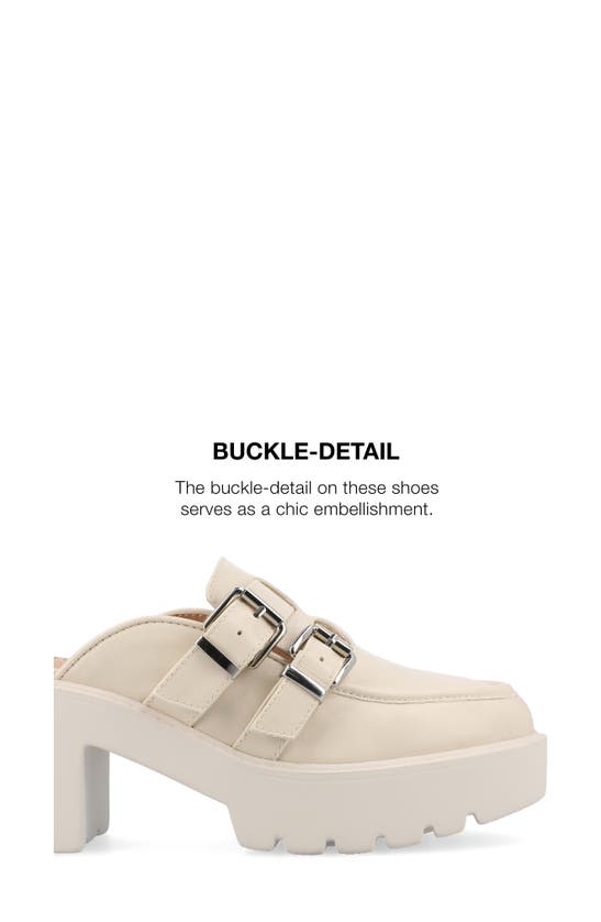 Shop Journee Collection Brydie Platform Mule In Off White