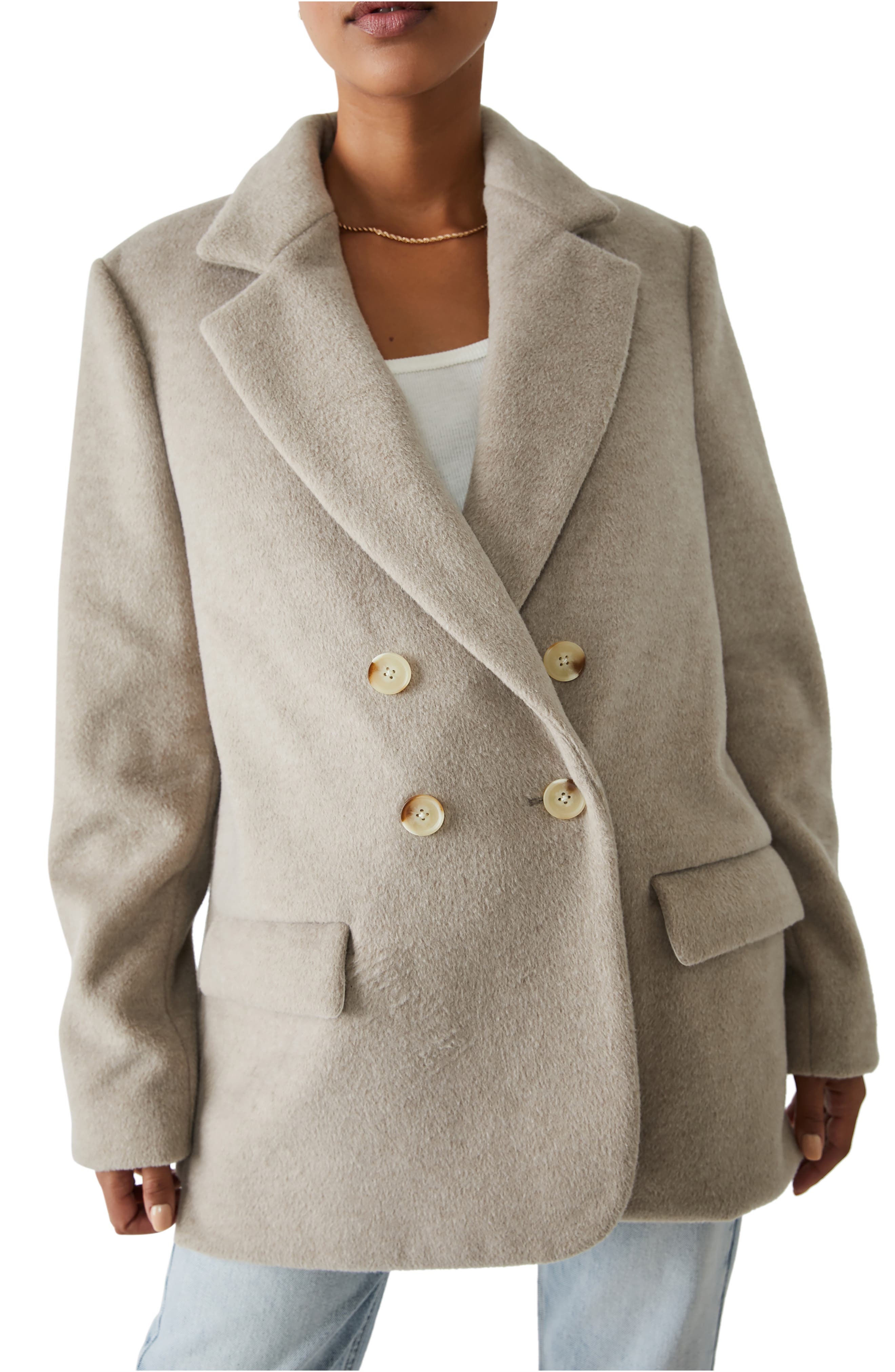 foundation double breasted peacoat
