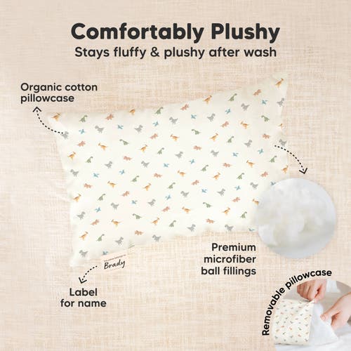 Shop Keababies Mini Toddler Pillow With Pillowcase In Roarsome