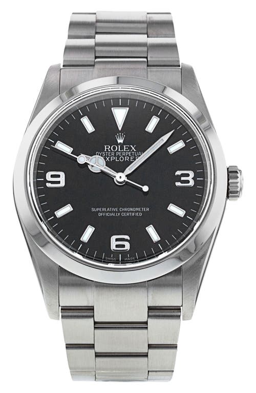 Watchfinder & Co. Rolex Preowned Explorer Automatic Bracelet Watch, 36mm in Black/Silver at Nordstrom