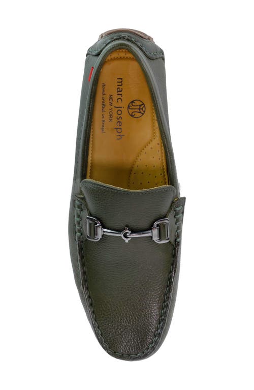 Marc Joseph New York Henry Street Bit Driving Loafer In Olive Grainy