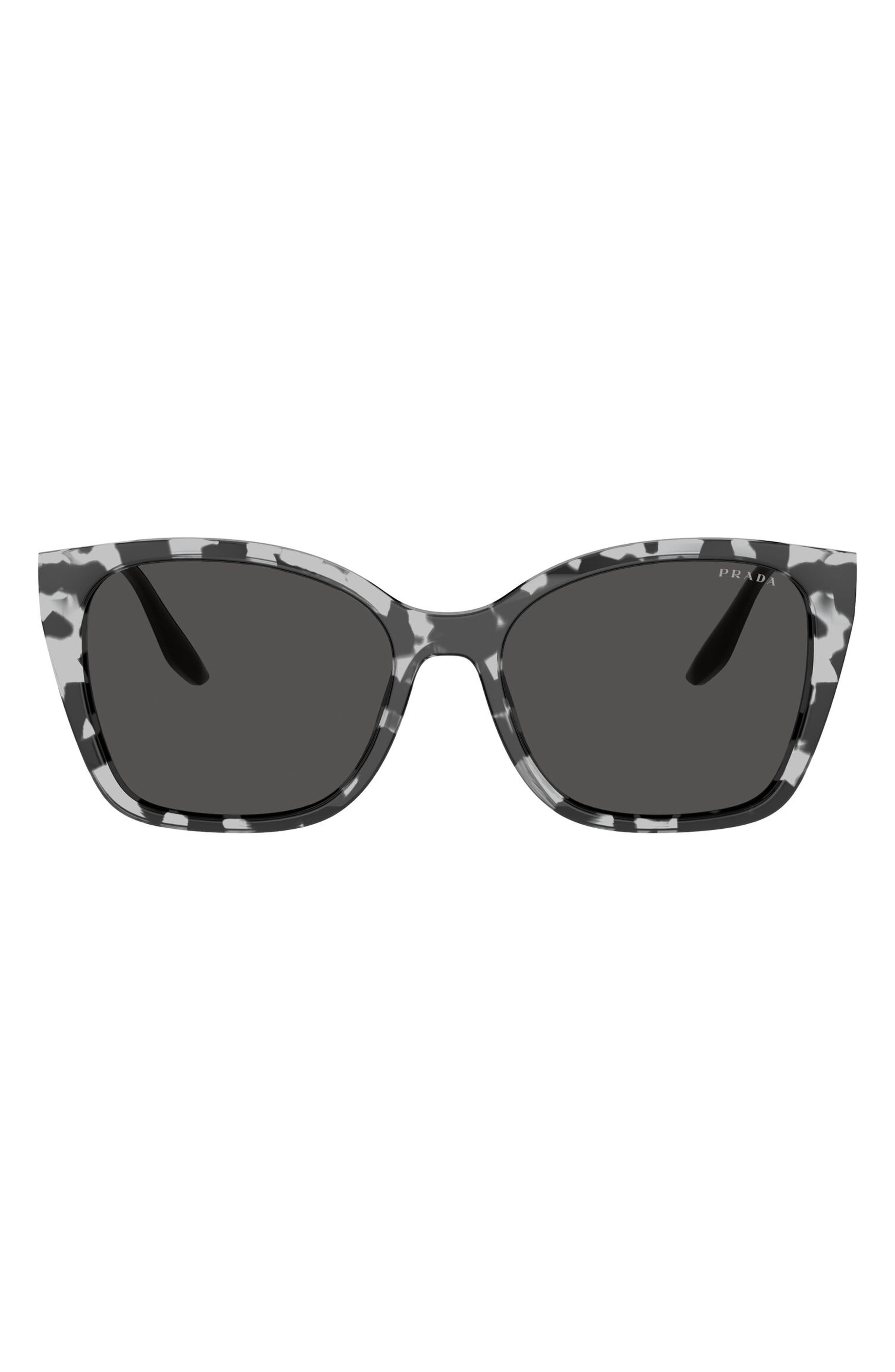 Prada 54mm Gradient Cat Eye Sunglasses in Grey Tortoise/Dark Grey at Nordstrom