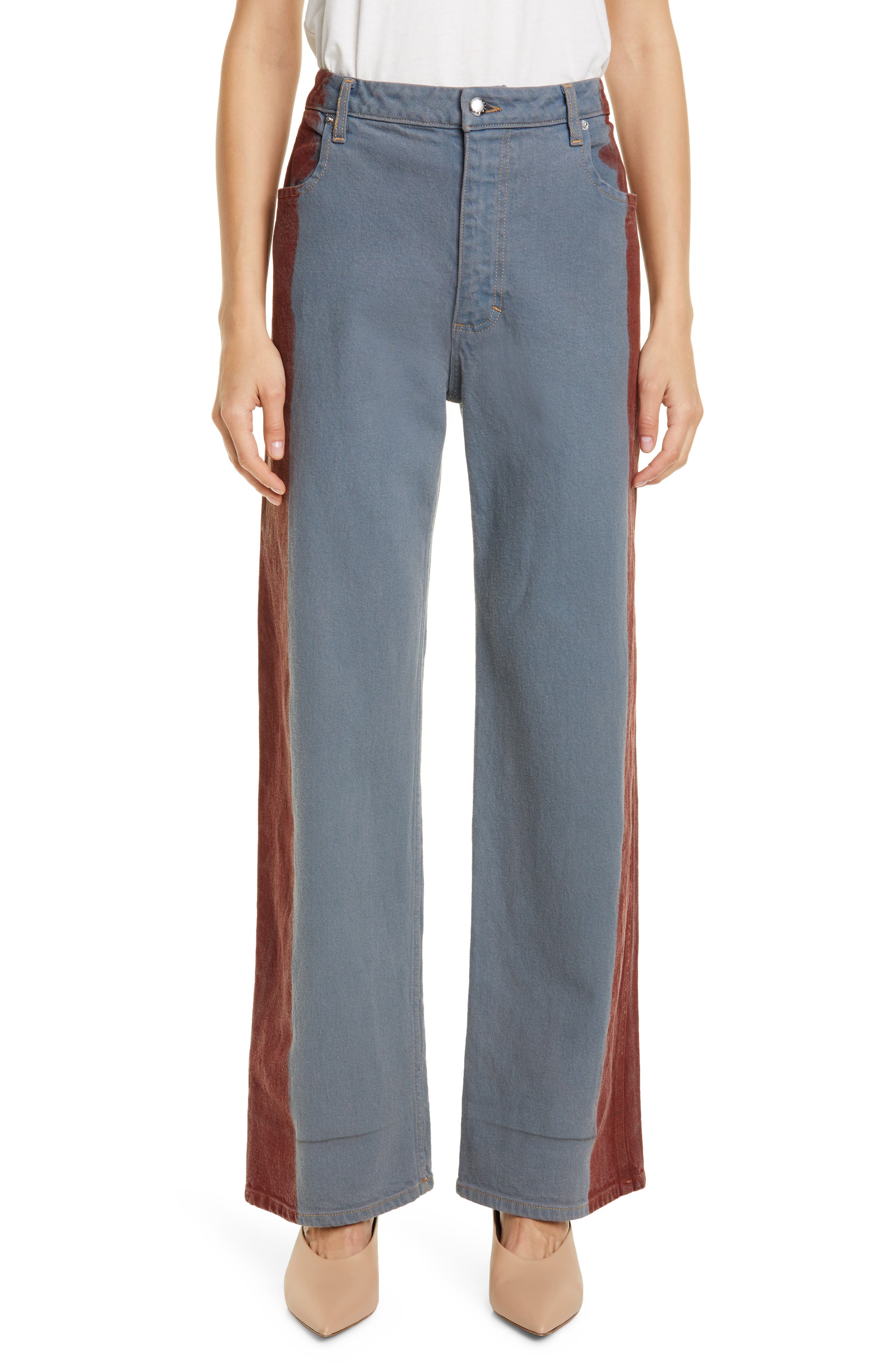 eckhaus latta wide leg jeans