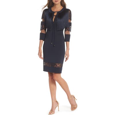 Tadashi Shoji Fringe Sheath Dress
