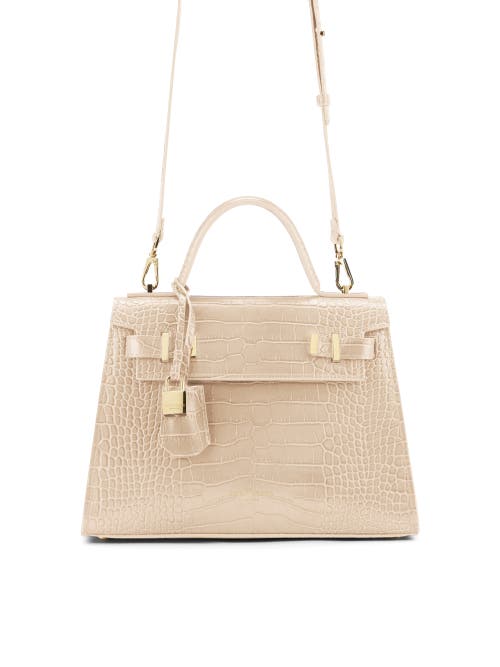 Shop Teddy Blake Ava Croco Gold 11" In Cream