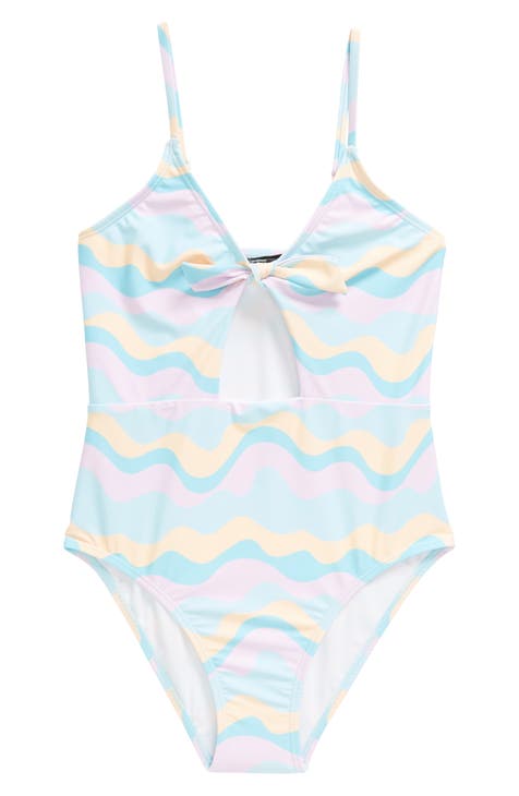 Kids' Front Knot One-Piece Swimsuit (Big Kid)